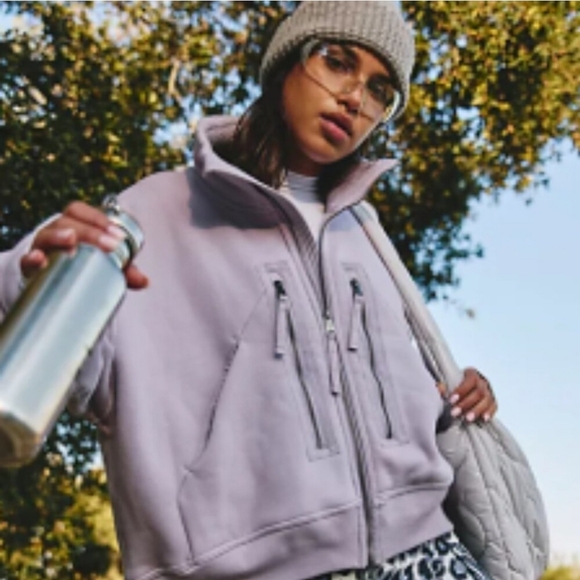 Fp Movement A Cut Above Hoodie In Frosted Lavender Size Large